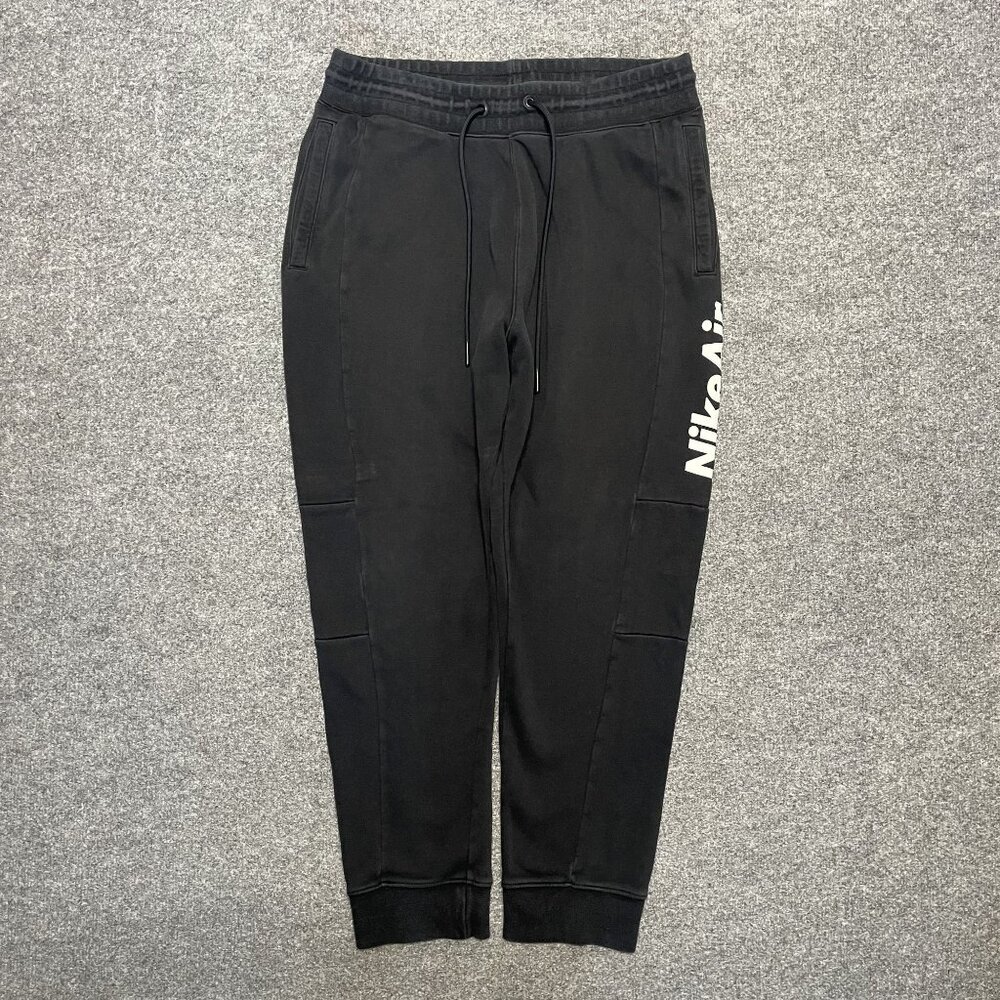 Nike Air Fleece Jogger Pants Black Mens L Relaxed Fit